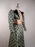 1890s Green Leaf Pattern Dress | Study + Display