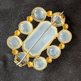 19th c. Scottish White Agate / Chalcedony Brooch