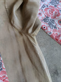 1920s Silk Floral Dress