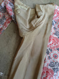 1920s Silk Floral Dress