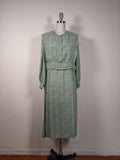 1930s Rayon Spiderweb Novelty Print Dress