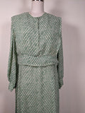 1930s Rayon Spiderweb Novelty Print Dress