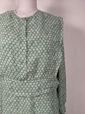 1930s Rayon Spiderweb Novelty Print Dress