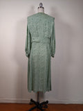 1930s Rayon Spiderweb Novelty Print Dress