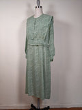 1930s Rayon Spiderweb Novelty Print Dress