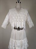 1910s Flower Motif Lingerie Dress
