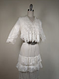 1910s Flower Motif Lingerie Dress