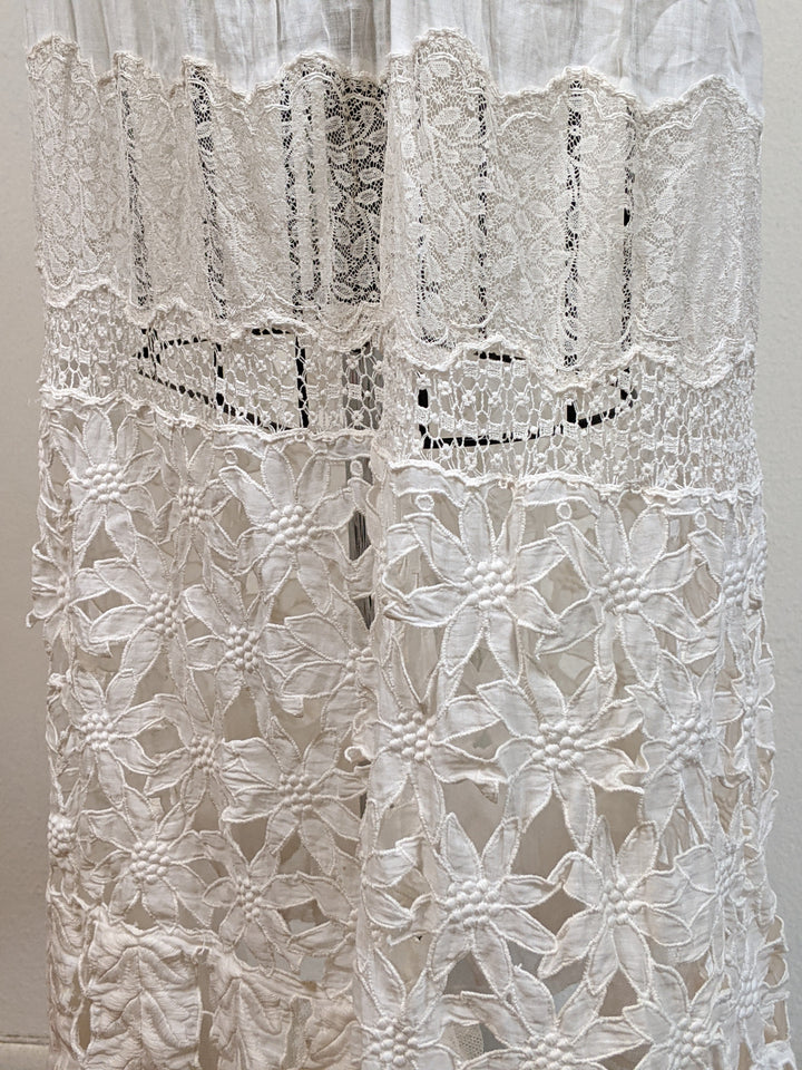 1910s Flower Motif Lingerie Dress