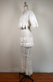 1910s Flower Motif Lingerie Dress
