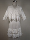 1910s Flower Motif Lingerie Dress