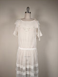 C. 1920s Cotton Gauze Dress