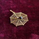 1900s 9k Gold Spider Web Pendant