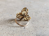 19th C. 10k Gold + Citrine Shamrock Ring