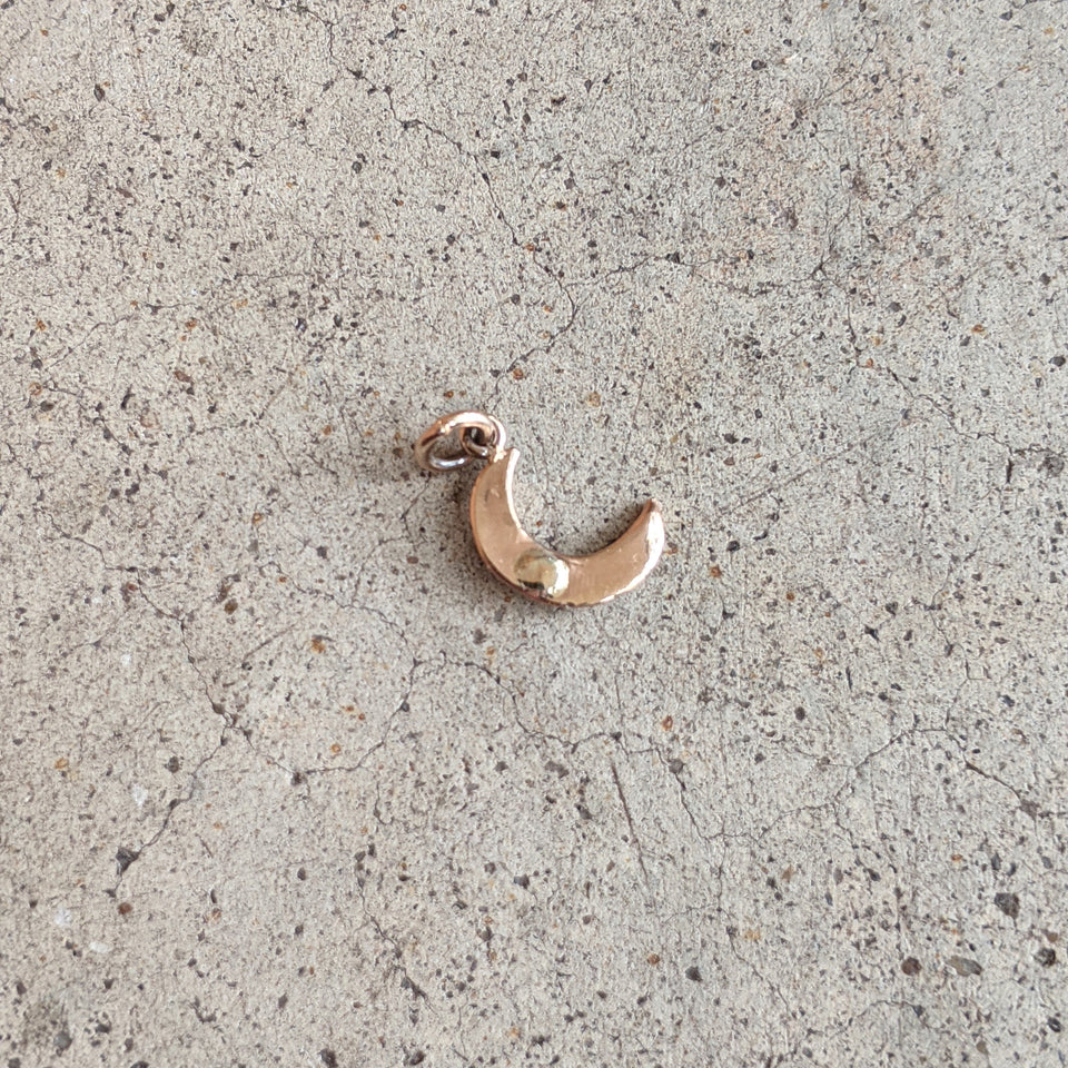 1910s Crescent Moon Seed Pearl Charm