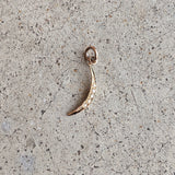 1910s 10k Seed Pearl Moon Charm