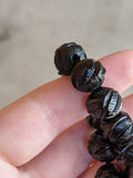 c. 1860s Carved Jet Bead Necklace
