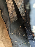 c. 1890s-1900s Dark Indigo Calico Dress