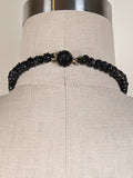 c. 1860s Carved Jet Bead Necklace