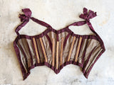 19th c. Purple Velvet Swiss Waist