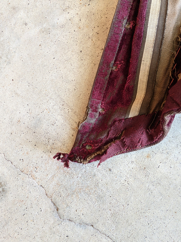 19th c. Purple Velvet Swiss Waist