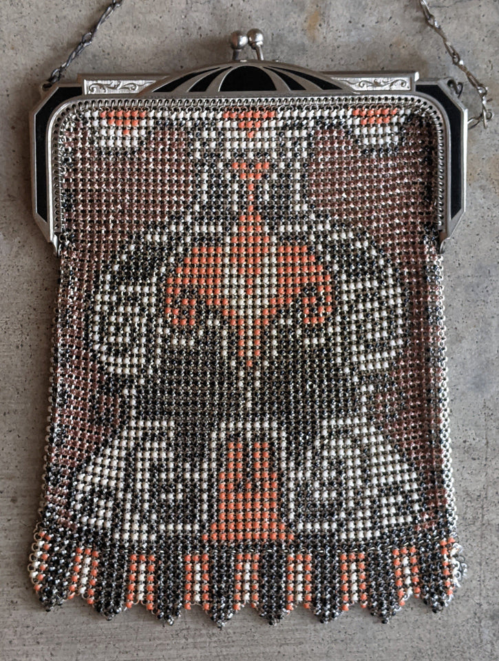 c. 1930 Whiting & Davis Beadlite Purse in Original Box