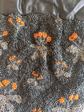 1930s-1940s Orange + Black Beaded Purse
