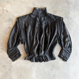 1900s Black Silk Shirt-Waist