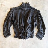 1900s Black Silk Shirt-Waist