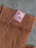 1940s Cotton + Rayon Orange Stockings
