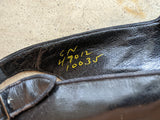 1940s Black Platform Peep Toe Heels | Sz 6N