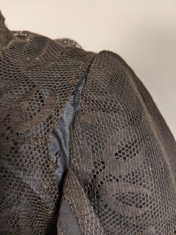 c. 1901 Black Lace Shirt-Waist or Bodice