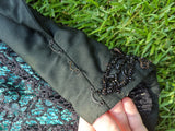 1890s Green + Black Gigot Sleeve Bodice