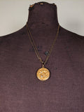c. 1900s-1910s Locket + Long Guard Chain