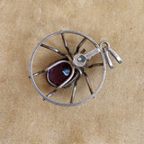 1900s-1910s Sterling Silver Spider Pendant