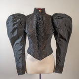 1890s Silk Faille Gigot Sleeve Bodice