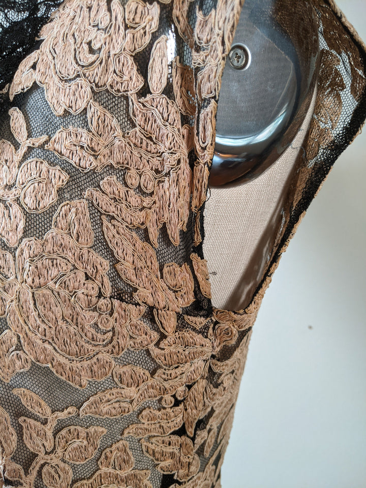 c. 1940s Silk Chiffon Gown