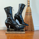 1910s-1920s Black Lace Up Boots | Approx Sz 7.5-8