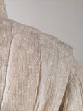 1900s Cream Lace Shirt-Waist | Crescent Moon Collar