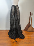 1900s Sheer Black Lace Skirt