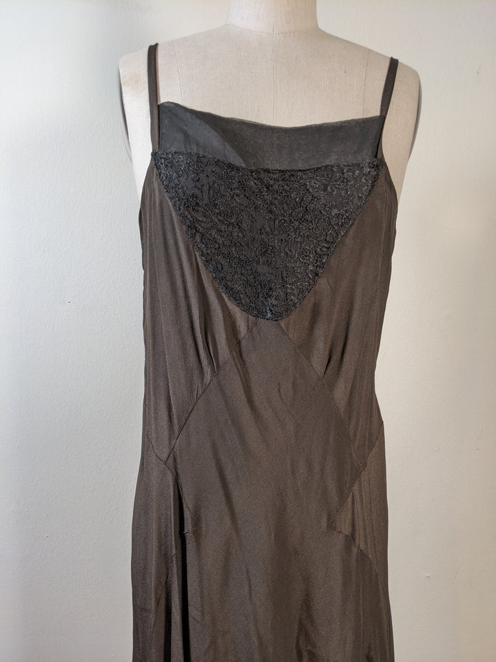 1930s Silk Lace Dress