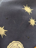 1940s Novelty Print Rayon Dress
