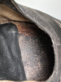 c. 1910s-1920s Black Suede Heels | Approx Sz 8