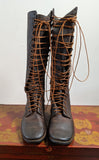 c. 1930s-1940s Tall Lace Up Logger Boots | Approx Sz 7