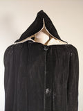 c. 1930s-1940s Hooded Velvet Cloak