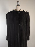 c. 1930s-1940s Hooded Velvet Cloak