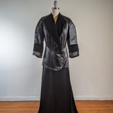 c. 1910s Black Silk Suit | Jacket + Skirt