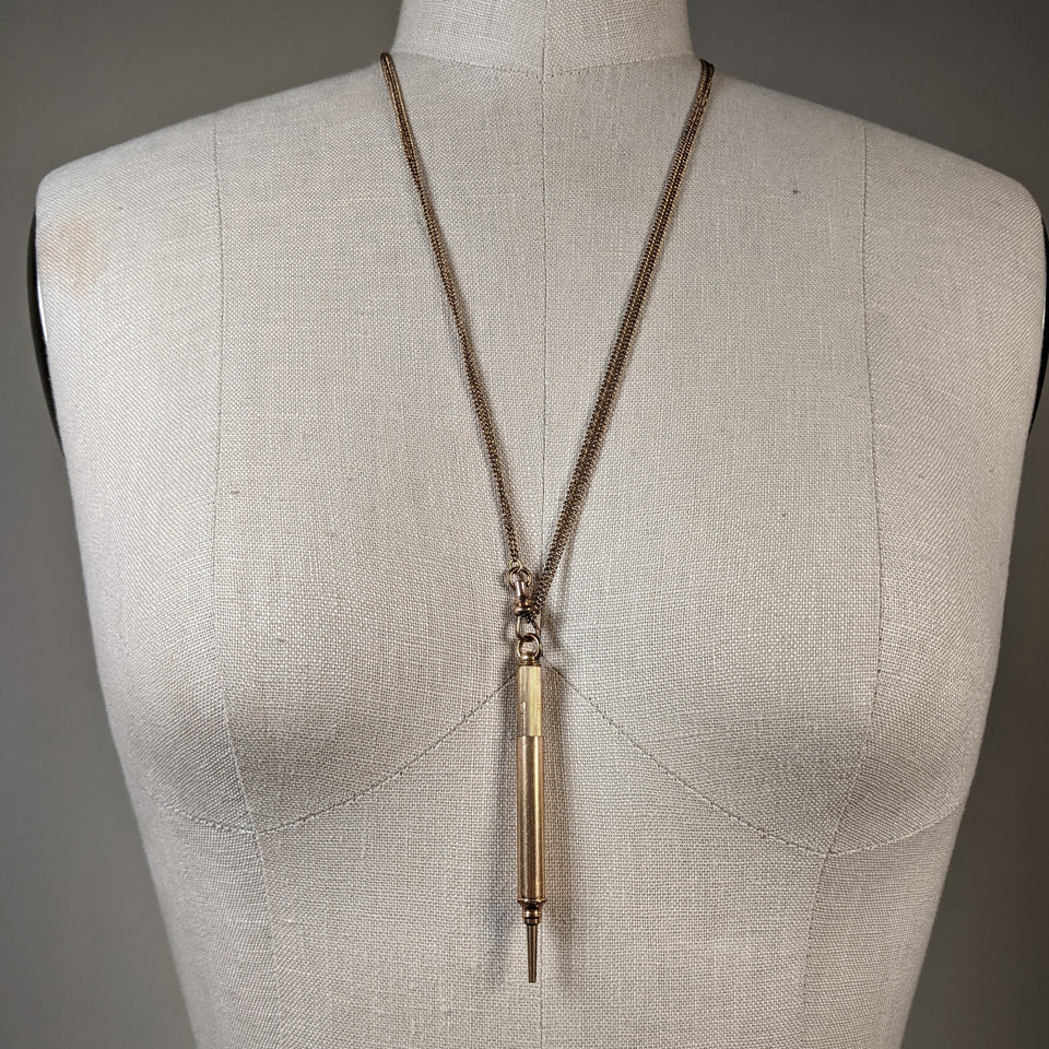c. 1890s-1900s "Magic" Pencil on Long Guard Chain