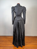 1890s Black Dress | Bodice + Skirt