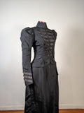 1890s Black Dress | Bodice + Skirt