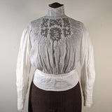 1900s White Embroidered Shirt-Waist